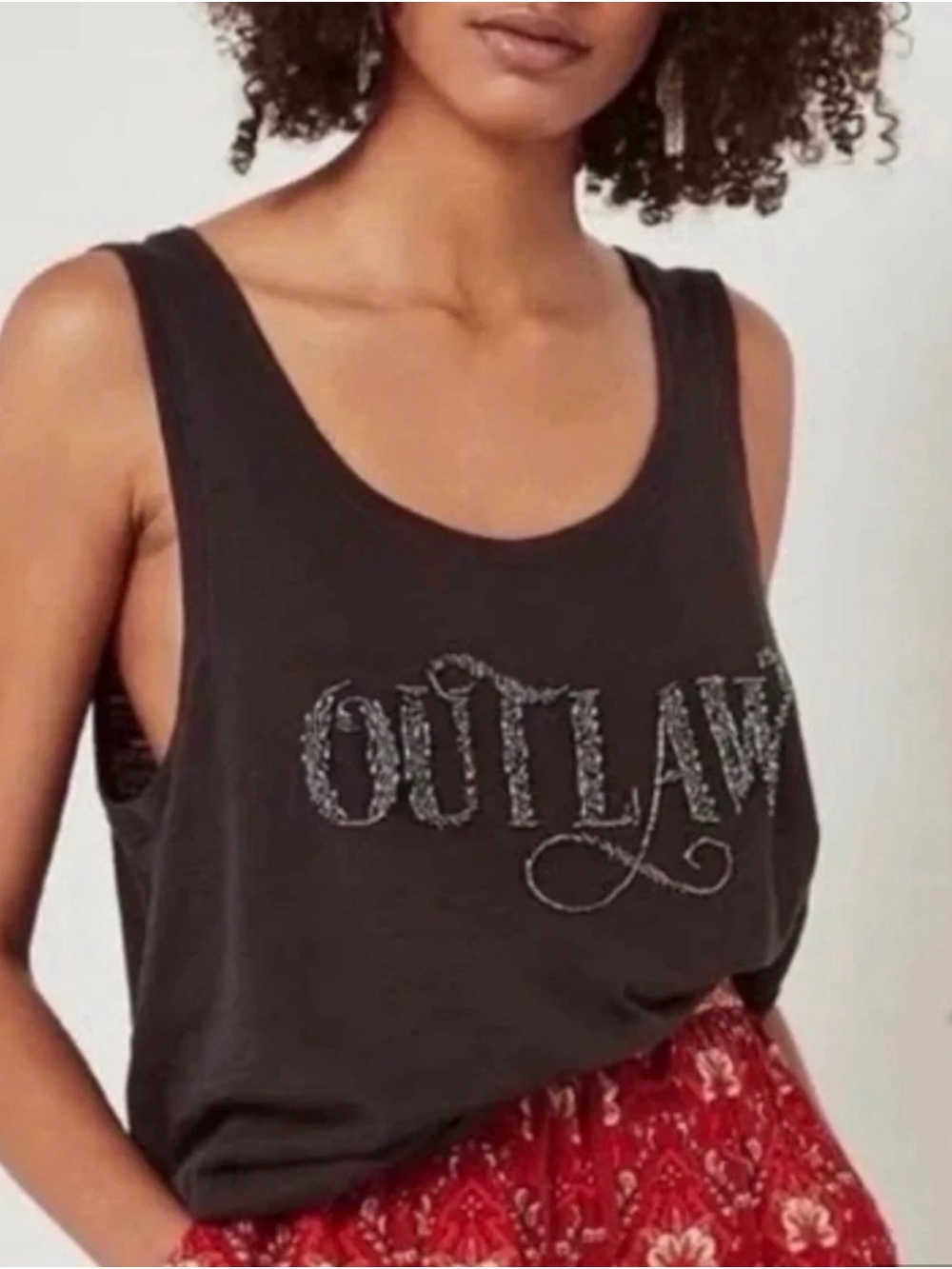 Spell Black OUTLAW Studded Tank Top